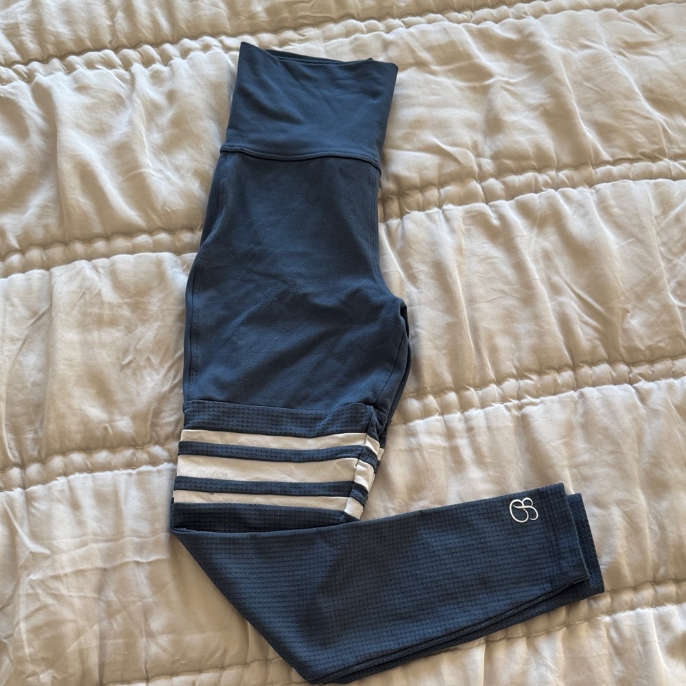 Bombshell Sportswear Perform Thigh High Leggings Blue Small